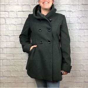🍃NY & Co Dark Gray Oversized Collar Winter Jacket